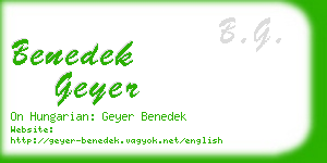 benedek geyer business card